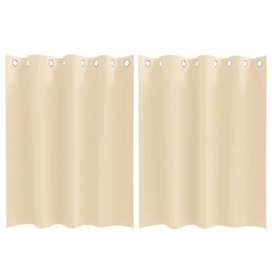 vidaXL M&oslash;rkleggende Gardiner med Ringer 2 stk. Krem 140 x 140 cm
