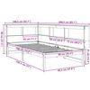 vidaXL Seng med bokhylle uten madrass hvit 90x190 cm heltre furu