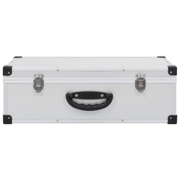 vidaXL CD-koffert for 80 CD-er aluminium ABS s&oslash;lv