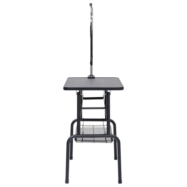 vidaXL Justerbart trimmebord til hund med 1 løkke og kurv