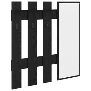 vidaXL Vegghengt kleshenger Svart Eik 100 x 10 x 100 cm Konstruert tre