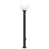 vidaXL Pullertlampe med sensor og stikkontakt 120 cm svart IP44
