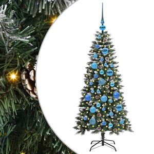 vidaXL Kunstig juletre Gr&oslash;nn 120 cm PVC, plast og st&aring;l