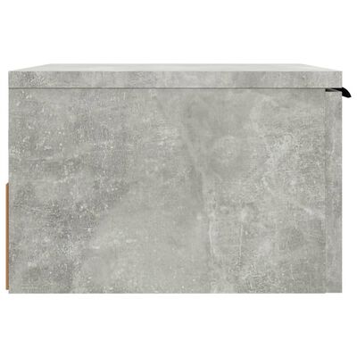 vidaXL Veggmontert nattbord betonggrå 34x30x20 cm