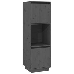 vidaXL Highboard gr&aring; 38x35x117 cm heltre furu