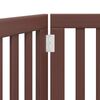 vidaXL Hundeport sammenleggbar 3 paneler brun 150 cm poppeltre