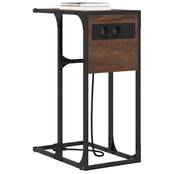 vidaXL Nattbordskap Brun Eik 41,5 x 26 x 60,5 cm Konstruert tre