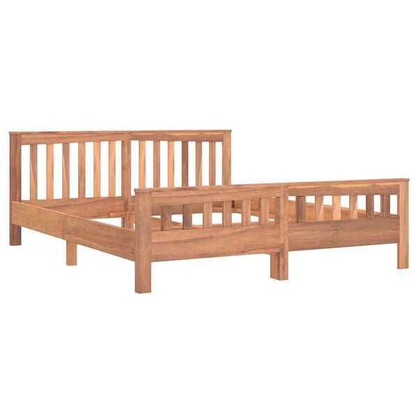 vidaXL Sengeramme heltre teak 160x200 cm