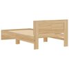 vidaXL Sengeramme med hodegavl og LED-lys sonoma eik 100x200 cm