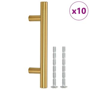 vidaXL Skaph&aring;ndtak 10 stk gulv 64 mm rustfritt st&aring;l