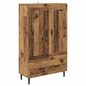 vidaXL H&oslash;yskap med skuff Gamle tre 69,5 x 31 x 115 cm Konstruert tre