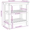 vidaXL Arbeidsbenk med hylle Vokset Brun 78,5 x 50 x 80 cm Massiv furu