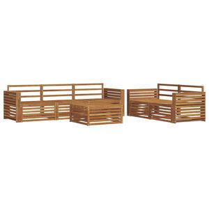 vidaXL Utend&oslash;rs sofa-sett 6 stk. Naturlig Solid akasietre