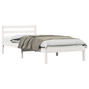 vidaXL Sengestamme Hvit 215,5 x 85,5 x 69,5 cm Massiv furu
