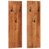 vidaXL Veggmonterte klesstativer 2 stk 36x3x110 cm heltre akasie