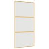 vidaXL Skyved&oslash;r gull 102,5x205 cm frostet ESG glass og aluminium