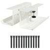 vidaXL Bordplate for kabelh&aring;ndtering 2 stk. Hvit 35 x 12 x 13 cm St&aring;l