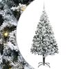 vidaXL Kunstig juletre Hvit 210 cm PVC og St&aring;l og Plast