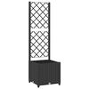 vidaXL Hagepotte med espalier svart 40x40x136 cm PP