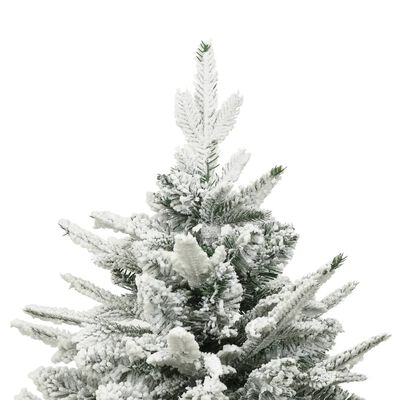 vidaXL Kunstig juletre med flokket snø grønn 150 cm PVC og PE