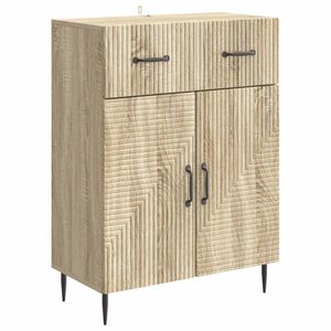 vidaXL Serviesskap Sonoma eik 66 x 34,5 x 89,5 cm Konstruert tre
