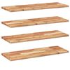 vidaXL Flytende hyller 4 stk 80x30x2 cm oljebehandlet heltre akasie