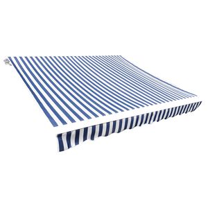 vidaXL Erstatningsduk for markise bl&aring; og hvit 300x250 cm polyester