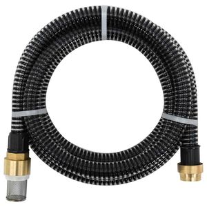 vidaXL Sugeslange med messingkoblinger svart 1,1" 3 m PVC