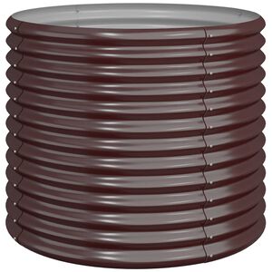 vidaXL Plantekasse galvanisert st&aring;l 80x80x68 cm brun