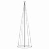 vidaXL Juletre kjegle 330 fargerike lysdioder 100x300 cm