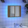 vidaXL Speilskap med LED artisan eik 60x12x45 cm konstruert tre