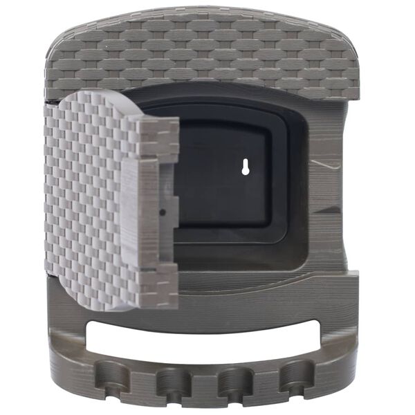 vidaXL Veggmontert slangetrommel med slange plast brun