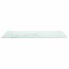 vidaXL Bordplate hvit 100x50 cm 6 mm herdet glass med marmor design