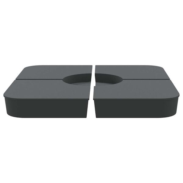 vidaXL Parasollbasesett 4 stk for parasoller med kryssfot 100 kg PP