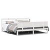 vidaXL Sengeramme med hodegavl hvit 180x200 cm heltre furu