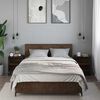 vidaXL Nattbord 2 stk brun eik 40x31x50 cm konstruert tre og metall