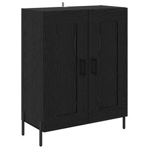 vidaXL Serviesskap Svart Eik 69,5 x 34 x 90 cm Ingeni&oslash;rtre og jern