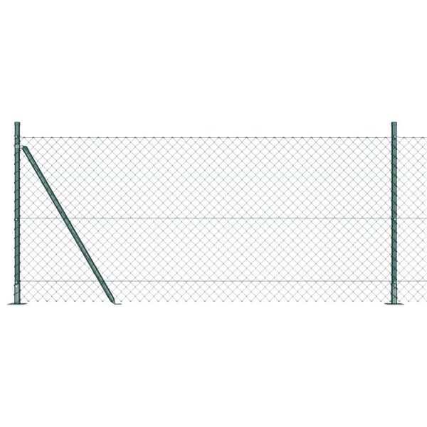 vidaXL Gjerdep&aring;le gr&oslash;nn 25 x 1 m (40 x 40 mm maske) St&aring;l og PVC