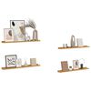 vidaXL Vegghylle med hylle 4 pcs Beige 80 x 9 x 3 cm Konstruert tre