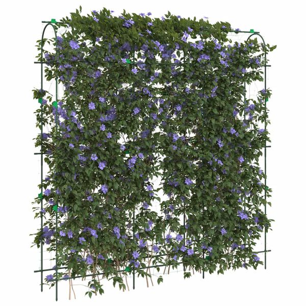 vidaXL Hageespalier for klatreplanter 2 stk U-ramme st&aring;l