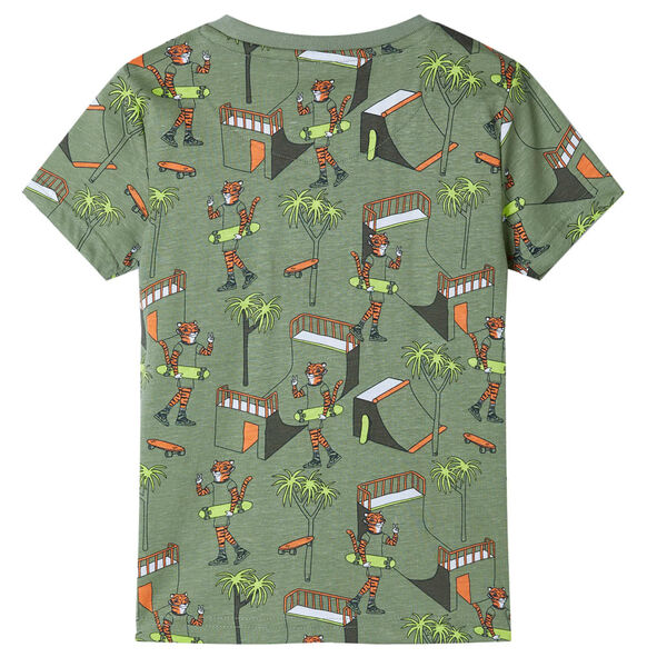 Pysjamas for barn med korte ermer lysekaki 104