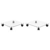vidaXL Plantetraller 2 stk herdet glass 35x35 cm kvadratisk