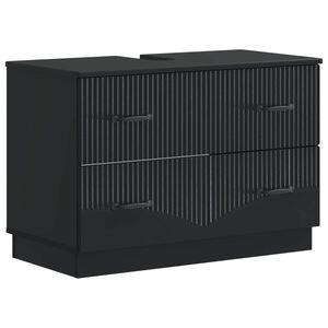 vidaXL Baderomsvaskeskap HOORN Svart 82 x 41 x 56 cm Konstruert tre