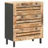 vidaXL Oppbevaringsskap 60 x 33 x 75 cm Massiv mango tre Naturlig