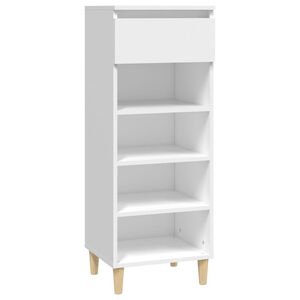 vidaXL Skoskap hvit 40x36x105 cm konstruert tre