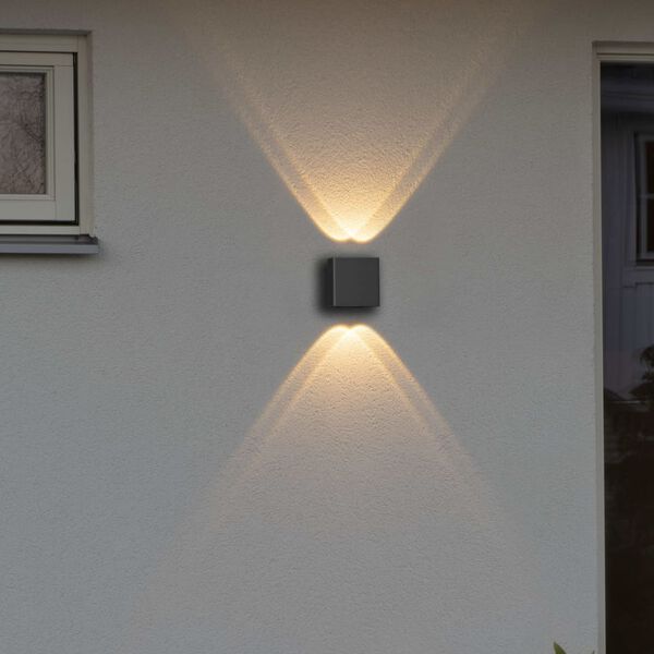 KONSTSMIDE LED-vegglampe Chieri 1x4W antrasitt