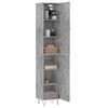 vidaXL Highboard betonggr&aring; 34,5x34x180 cm konstruert tre