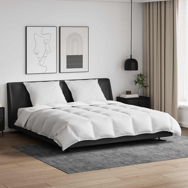 vidaXL Dyne Sett med pute 3 pcs Hvit Dun Fj&aelig;r