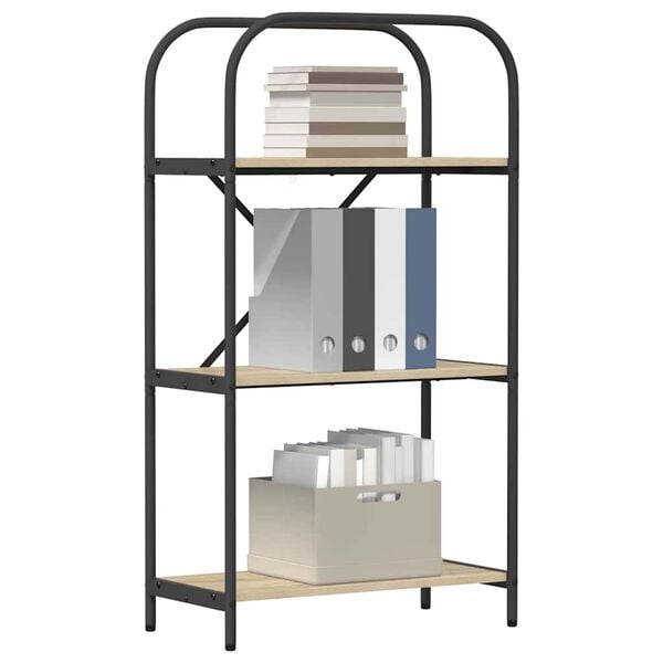 vidaXL Bokhylle Sonoma eik 60 x 30 x 109 cm Konstruert tre