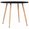 vidaXL Spisebord svart og eik 90x73,5 cm MDF